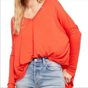 Free People Moonshine Oversized Long Sleeve Top Small